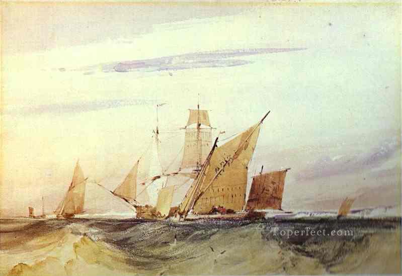 Envío frente a la costa de Kent 1825 Richard Parkes Bonington Pintura al óleo